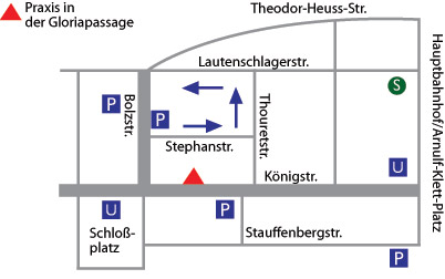 Anfahrt zu unserer Zahnarztpraxis